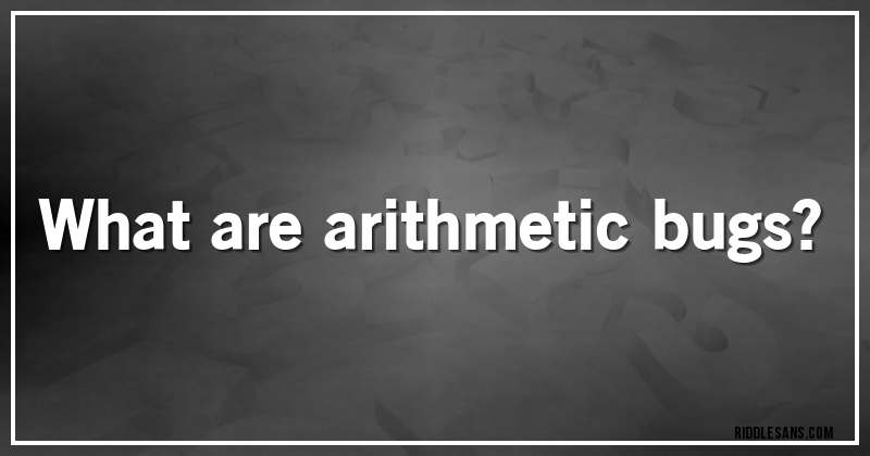 What are arithmetic bugs?