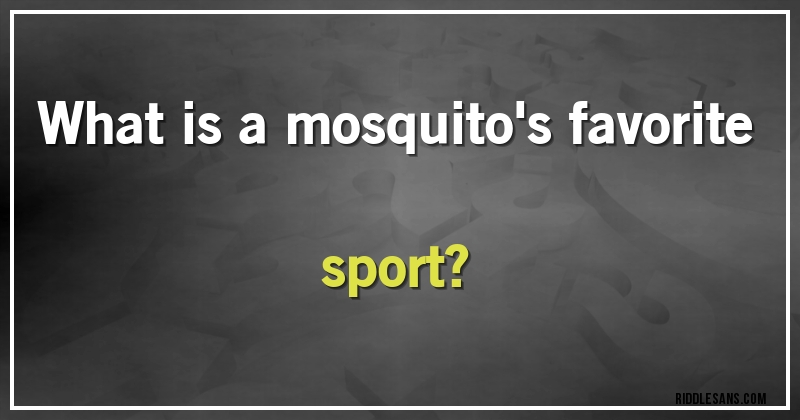 What is a mosquito's favorite sport?