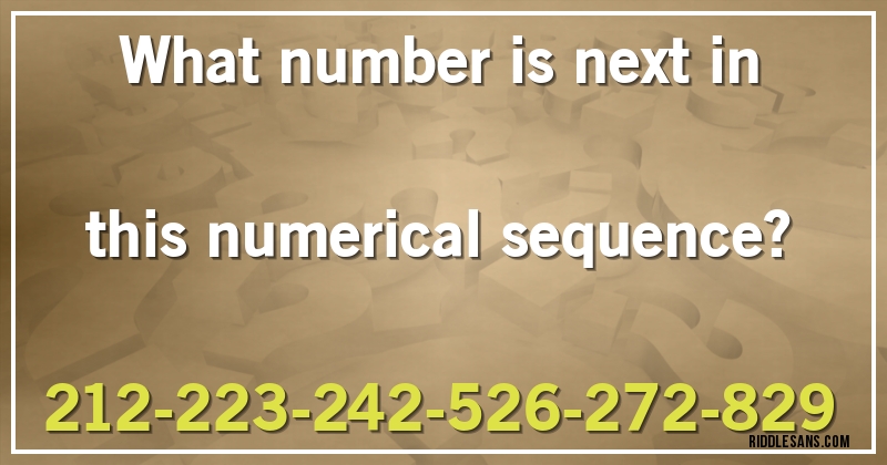What number is next in this numerical sequence? 
212-223-242-526-272-829