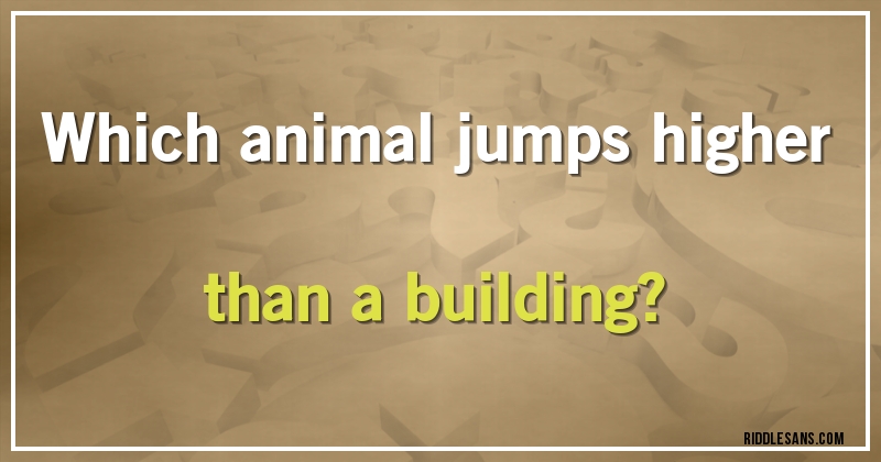 Which animal jumps higher than a building?